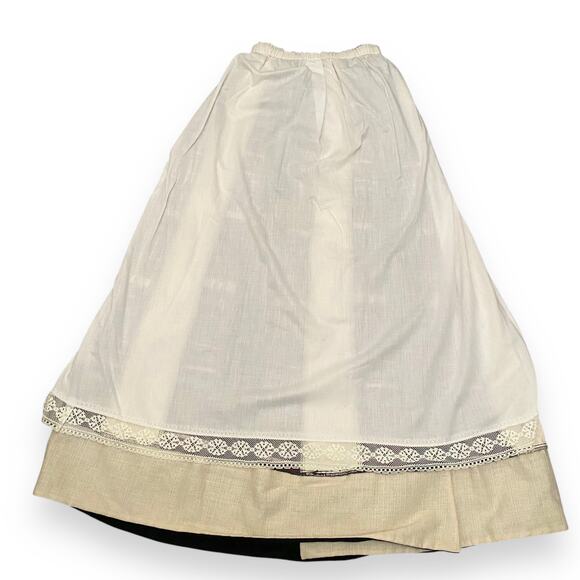 VNTG Chessa Davis Women's Maxi Skirt XS/S Multi Tapestry Velvet Lace 70s Boho - Picture 9 of 11